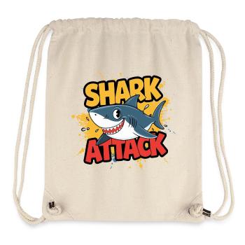 Lustiger Hai Shark Attack Meeresliebhaber - Stanley/Stella recycelter Gym Bag - Naturweiß - Vorne