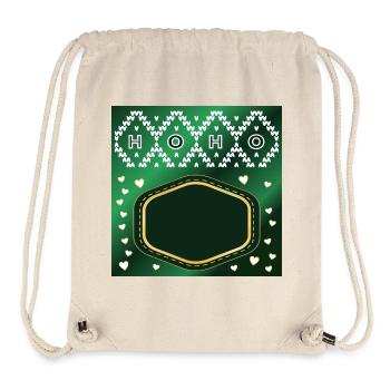 WEIHNACHTLICHES NAMENSSCHILD - Stanley/Stella recycelter Gym Bag - Naturweiß - Vorne