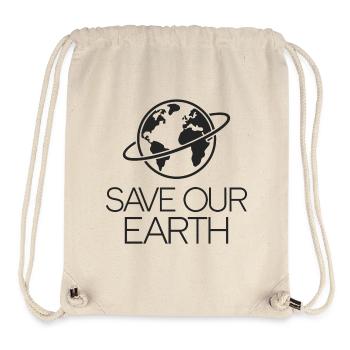 Save our Earth Earth Environmental Activist - Stanley/Stella Recycled Gym Bag - natural - Front