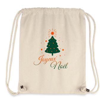 Sapin rouge et vert : le charme traditionnel de No - Sac à cordon recyclé Stanley/Stella - blanc naturel - Devant