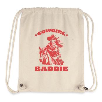 Western Rebel on Horse - Stanley/Stella Recycled Gym Bag - natural - Front