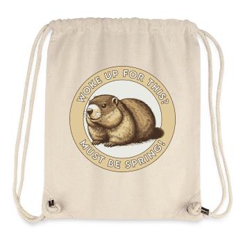 Woke Up for This? Must Be Spring! - Stanley/Stella recycelter Gym Bag - Naturweiß - Vorne