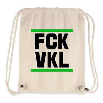 Contre les voyelles FCK VKL Dire Citation - Sac à cordon recyclé Stanley/Stella - blanc naturel - Devant
