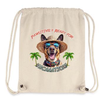 Shepherd Dog in Summer Look: Pawsitively Ready - Stanley/Stella Recycled Gym Bag - natural - Front