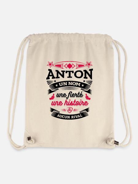 ANTON UN NOM UNE FIERTÉ AUCUN RIVAL - Sac à cordon recyclé Stanley/Stella - blanc naturel