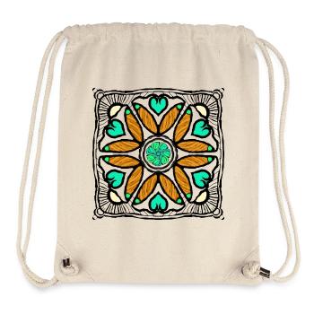 Pop art flower with hearts - Stanley/Stella Recycled Gym Bag - natural - Front