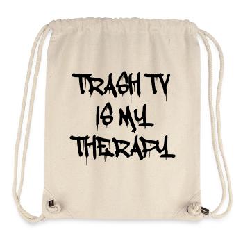 Trash TV Is My Therapy – Reality Show Love - Stanley/Stella recycelter Gym Bag - Naturweiß - Vorne