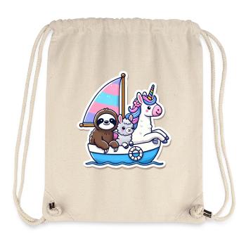 Un design de navigation cool pour tous ceux qui naviguent avec le - Sac à cordon recyclé Stanley/Stella - blanc naturel - Devant