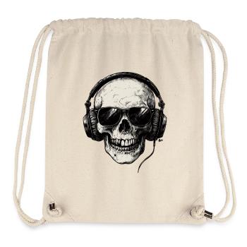 Music Skull - Stanley/Stella Recycled Gym Bag - natural - Front