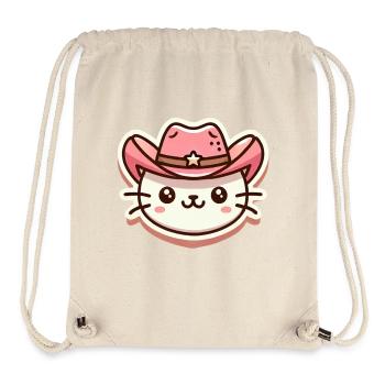 süße Cowboy katze für frauen und Mädchen - Stanley/Stella recycelter Gym Bag - Naturweiß - Vorne