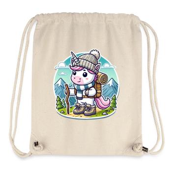 A unicorn goes hiking - Stanley/Stella Recycled Gym Bag - natural - Front