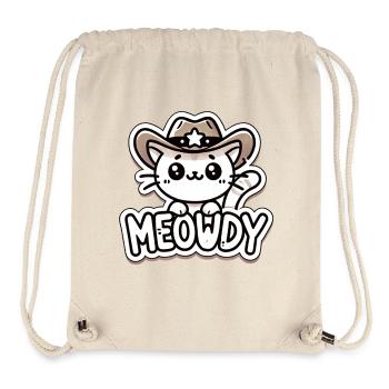 Line Dance Gift Country Cat - Stanley/Stella Recycled Gym Bag - natural - Front