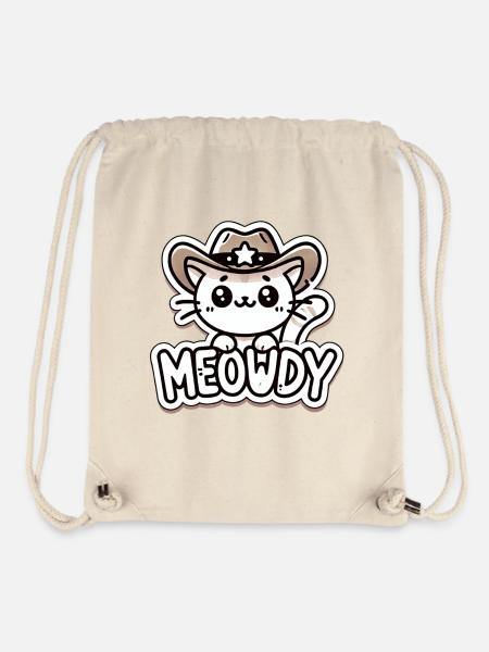 Linedance Geschenk Country Katze - Stanley/Stella recycelter Gym Bag - Naturweiß