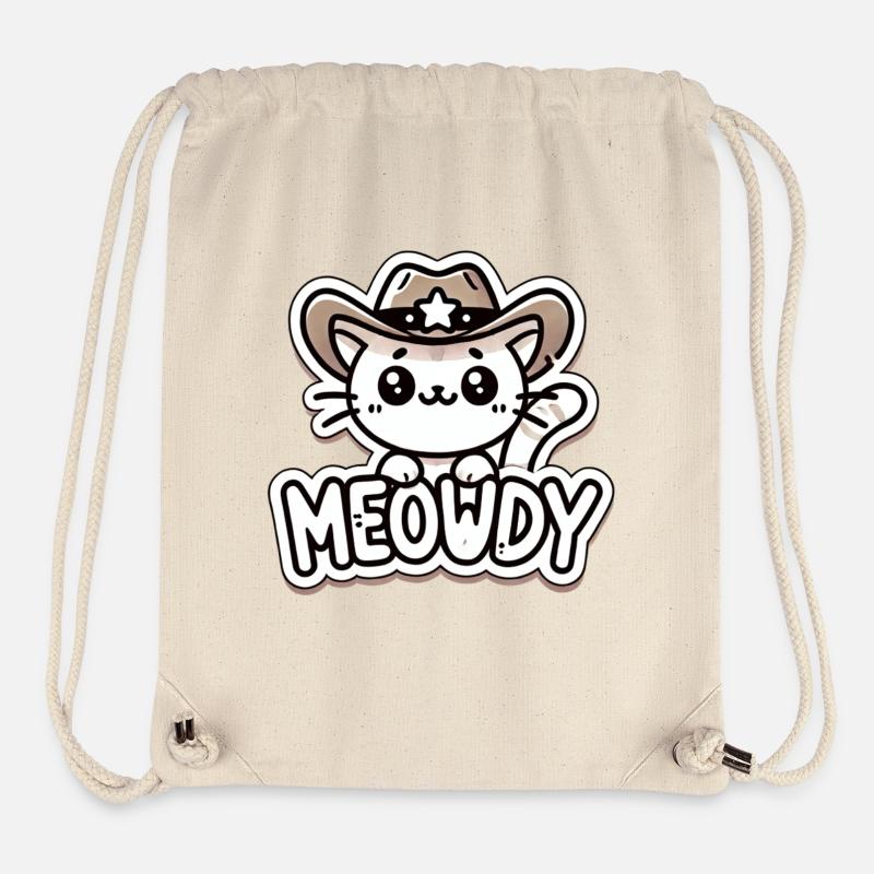 Linedance Geschenk Country Katze - Stanley/Stella recycelter Gym Bag - Naturweiß