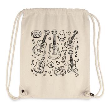 Ukulele Comic-Stil - Stanley/Stella recycelter Gym Bag - Naturweiß - Vorne