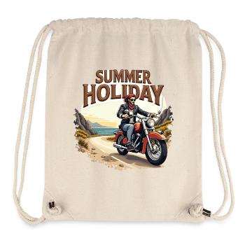 Vacances d’été à moto - Sac à cordon recyclé Stanley/Stella - blanc naturel - Devant