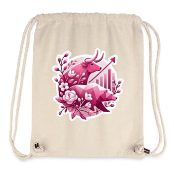 Conception de stock rose pour les femmes qui négocient - Sac à cordon recyclé Stanley/Stella - blanc naturel - Devant