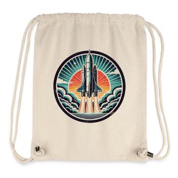 Space shuttle Spaceship - Stanley/Stella recycelter Gym Bag - Naturweiß - Vorne