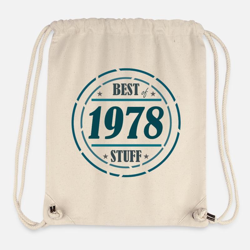 Le meilleur de 1978 ! - Sac à cordon recyclé Stanley/Stella - blanc naturel