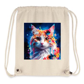 Artful cat - Stanley/Stella Recycled Gym Bag - natural - Front