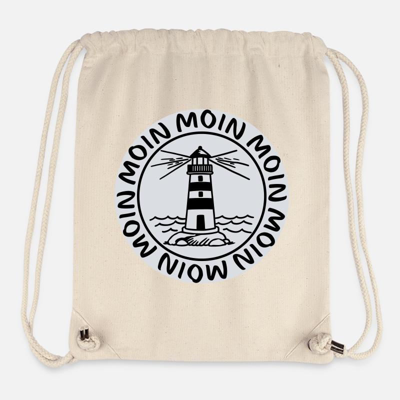 Moin Moin Leuchtturm – Maritimes Küsten Design - Stanley/Stella recycelter Gym Bag - Naturweiß