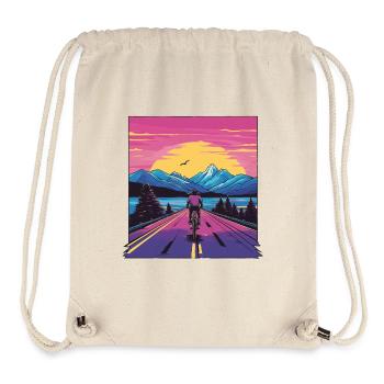 Vélo rétro - Sac à cordon recyclé Stanley/Stella - blanc naturel - Devant