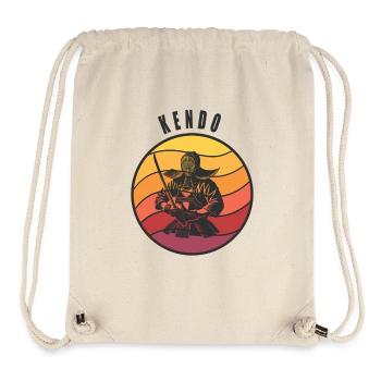 Retro Kendo Samurai Style - Stanley/Stella Recycled Gym Bag - natural - Front