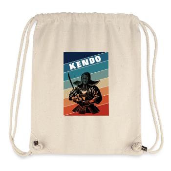 Vintage Kendo Samurai - Stanley/Stella Recycled Gym Bag - natural - Front