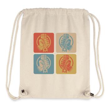 Schrauber Power Retro Style - Stanley/Stella recycelter Gym Bag - Naturweiß - Vorne