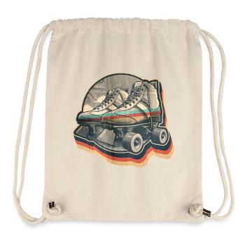 Vintage Sommer Retro Disco Grafikdesign Rollschuh - Stanley/Stella recycelter Gym Bag - Naturweiß - Vorne