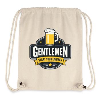 Gentlemen & Bier – Start Your Engines - Stanley/Stella recycelter Gym Bag - Naturweiß - Vorne