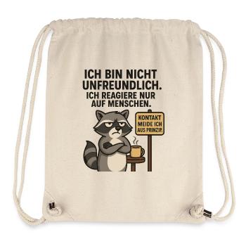 Raccoon saying: contact avoidance - Stanley/Stella Recycled Gym Bag - natural - Front