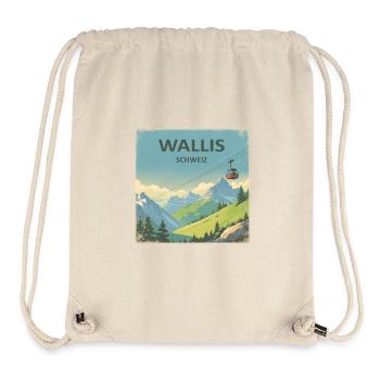 Valais, Switzerland - Stanley/Stella Recycled Gym Bag - natural - Front