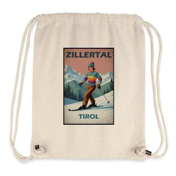 Zillertal Skifahren Alpen - Stanley/Stella recycelter Gym Bag - Naturweiß - Vorne
