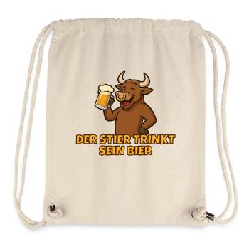 Bier-Stier - Stanley/Stella recycelter Gym Bag - Naturweiß - Vorne