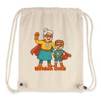 süßer Superhelden-Grandma & Enkel-Design - Stanley/Stella recycelter Gym Bag - Naturweiß - Vorne
