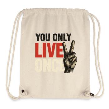 You only live vintage once - Stanley/Stella Recycled Gym Bag - natural - Front