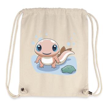 Kleiner rosa Salamander am Ufer - Stanley/Stella recycelter Gym Bag - Naturweiß - Vorne