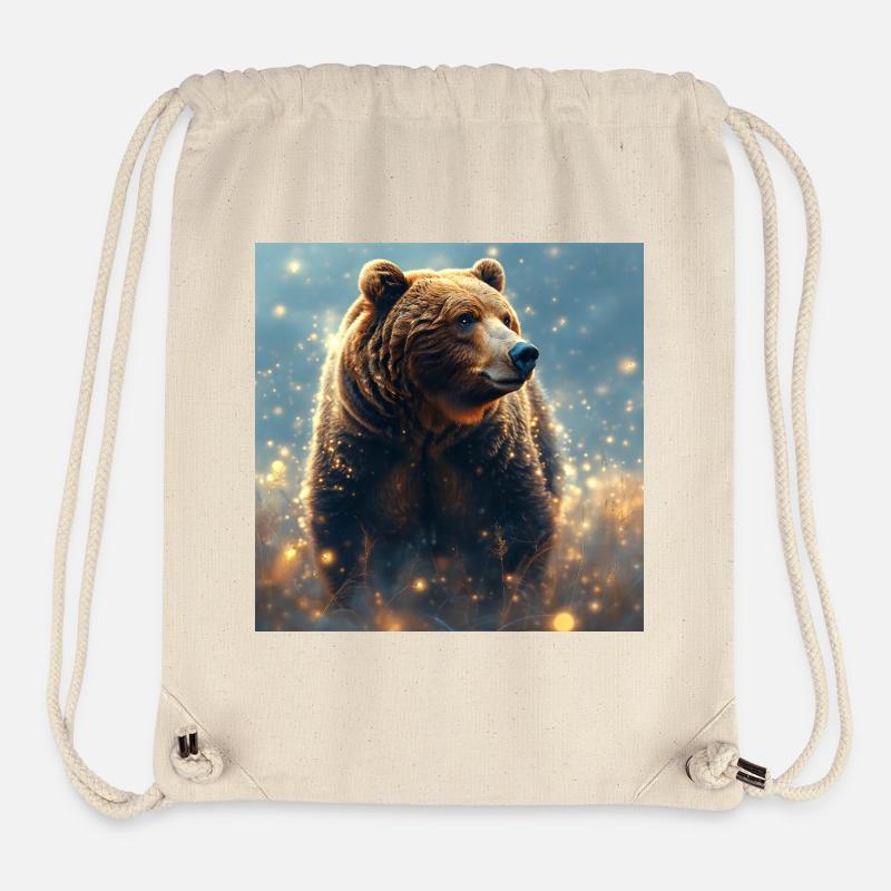 Power Animal Brown Bear - Stanley/Stella Recycled Gym Bag - natural