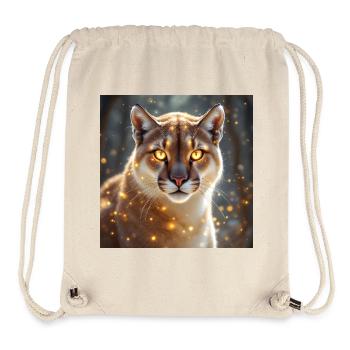 Animal Totem Cougar - Sac à cordon recyclé Stanley/Stella - blanc naturel - Devant