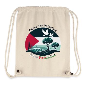 Peace for Palestine - Stanley/Stella Recycled Gym Bag - natural - Front