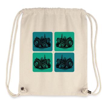 Conception du tracteur - Sac à cordon recyclé Stanley/Stella - blanc naturel - Devant