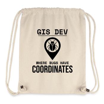 GIS Dev Debugging Coordinates Geospatial Bug - Stanley/Stella Recycled Gym Bag - natural - Front