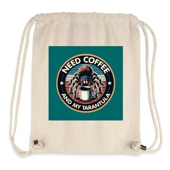 Brauche nur Kaffee und meine Spinne Tarantel - Stanley/Stella recycelter Gym Bag - Naturweiß - Vorne