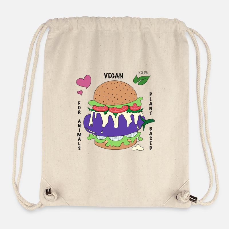 Veganer Burger - Stanley/Stella recycelter Gym Bag - Naturweiß
