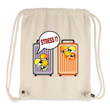 FERIEN STRESS URLAUBSKOFFER - Stanley/Stella recycelter Gym Bag - Naturweiß - Vorne