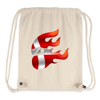 Drapeau du Danemark - Danemark - Ninja - Sac à cordon recyclé Stanley/Stella - blanc naturel - Devant