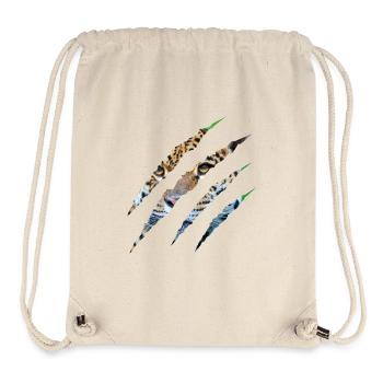 Wild Instinct – Tiger Eyes Through the Claw - Stanley/Stella Recycled Gym Bag - natural - Front