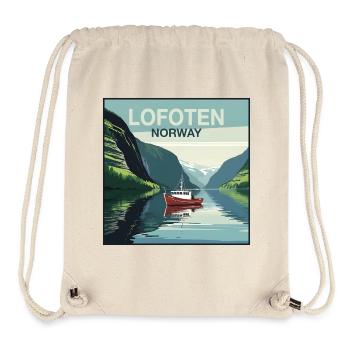 Hochseefischen Norwegen Lofoten - Stanley/Stella recycelter Gym Bag - Naturweiß - Vorne