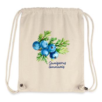 Juniperus communis - botanische Illustration - Stanley/Stella recycelter Gym Bag - Naturweiß - Vorne